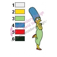 Marge Simpson Simpsons Embroidery